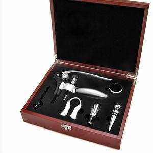 New ROSEWOOD FINISH WINE GIFT SET